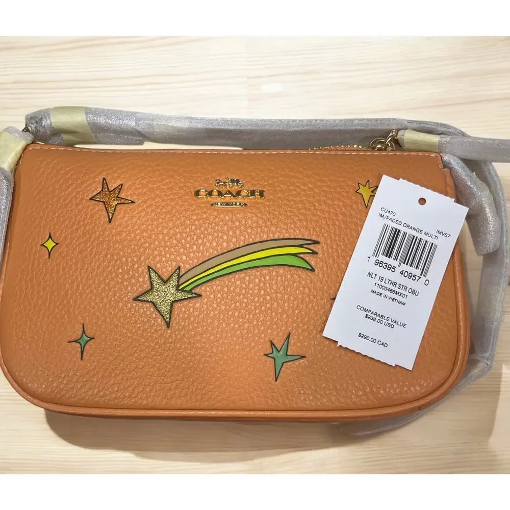 NWT Coach CU470 X Observed By Us Leather Star Print Nolita 19 Bag